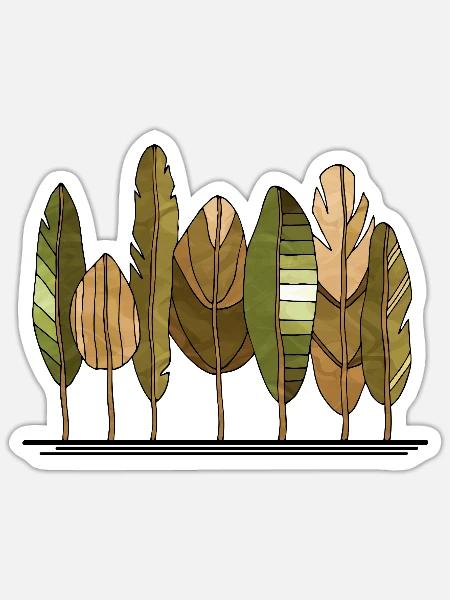 Baum - Sticker Größe S (10 x 10 cm) - Mattweiß