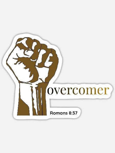 Überwinder - Sticker Größe S (10 x 10 cm) - Mattweiß