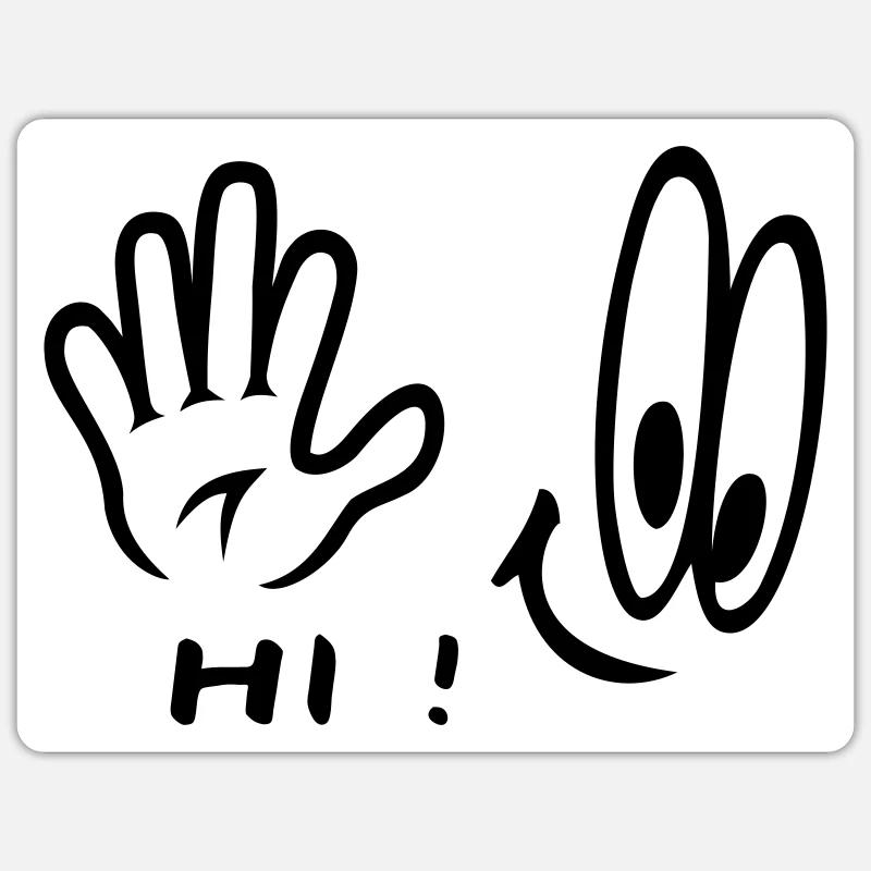 The Hand - Sticker taille S (10 x 10 cm) - blanc mat