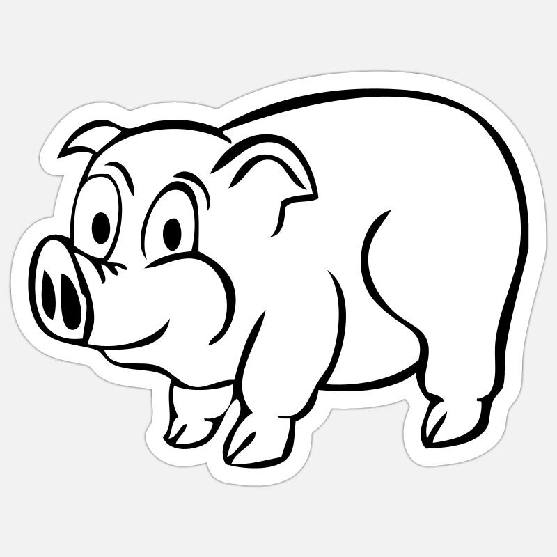 Lucky Pig Sticker size S (10 x 10 cm)
