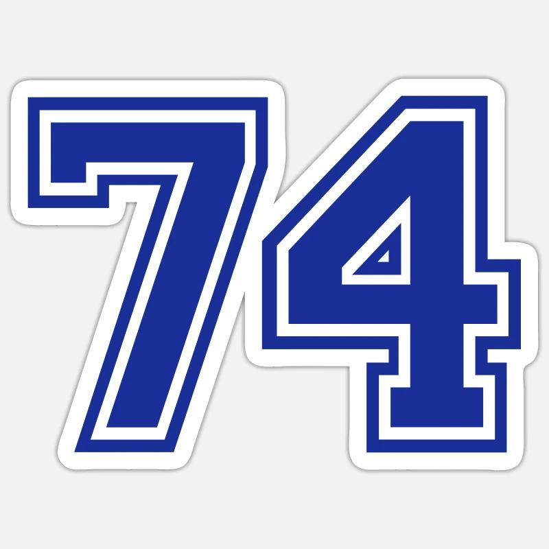 74 - Sticker Größe S (10 x 10 cm) - Mattweiß
