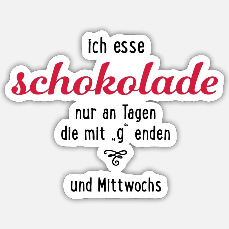 Schokolade Sticker Größe S (10 x 10 cm)