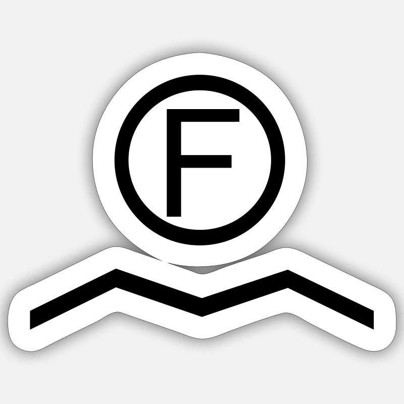 IF boat nautical emblems, - Sticker size S (10 x 10 cm) - white matte
