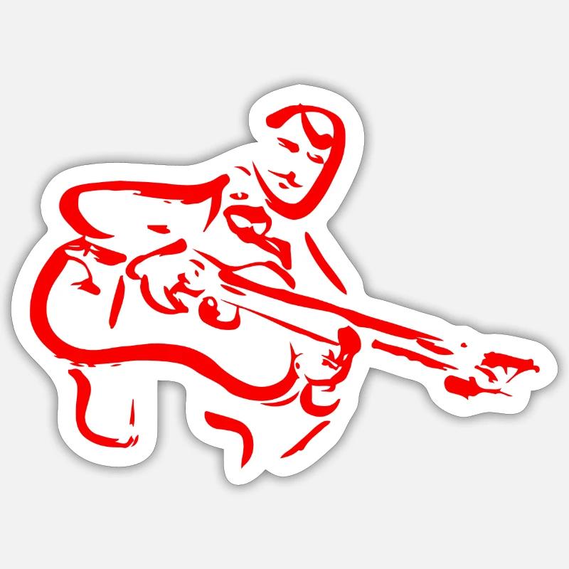 DJANGO ROSSO - Sticker Größe S (10 x 10 cm) - Mattweiß