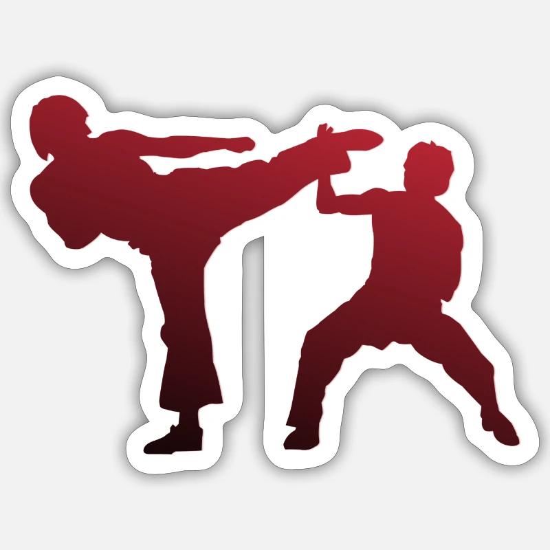 karate - Sticker size S (10 x 10 cm) - white matte