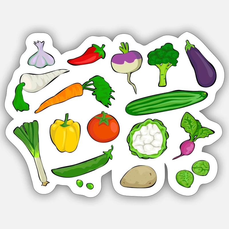 vegetables Sticker size S (10 x 10 cm)