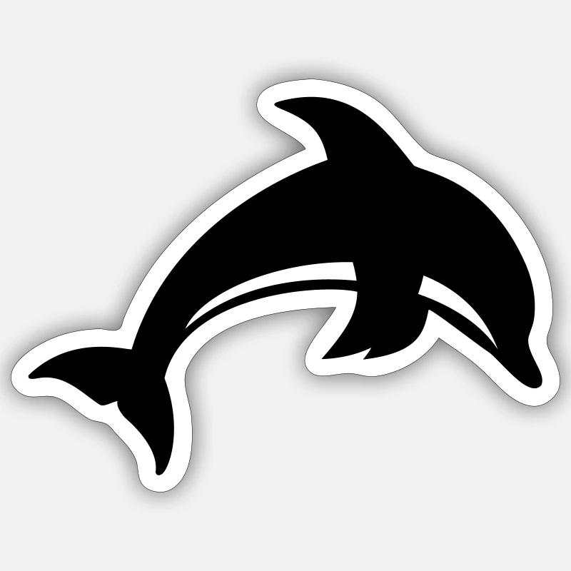 Dolphin Ocean Gift Sticker taille S (10 x 10 cm)