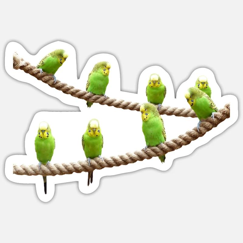 wellensttiche oiseaux perruche voegel Sticker taille S (10 x 10 cm)