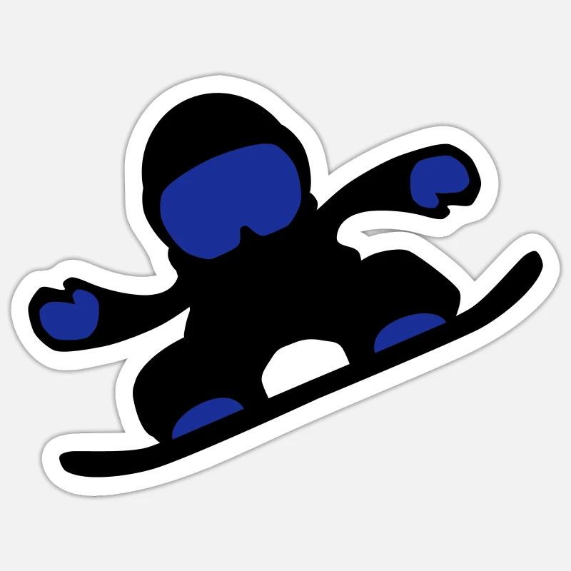 snowboarder - Sticker size S (10 x 10 cm) - white matte