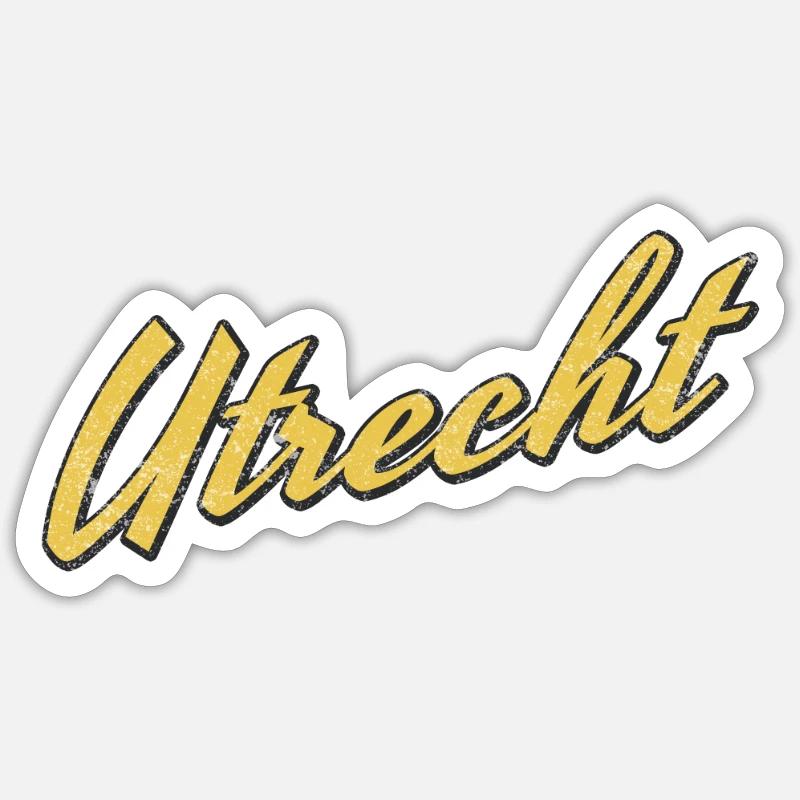 Utrecht - Sticker Größe S (10 x 10 cm) - Mattweiß