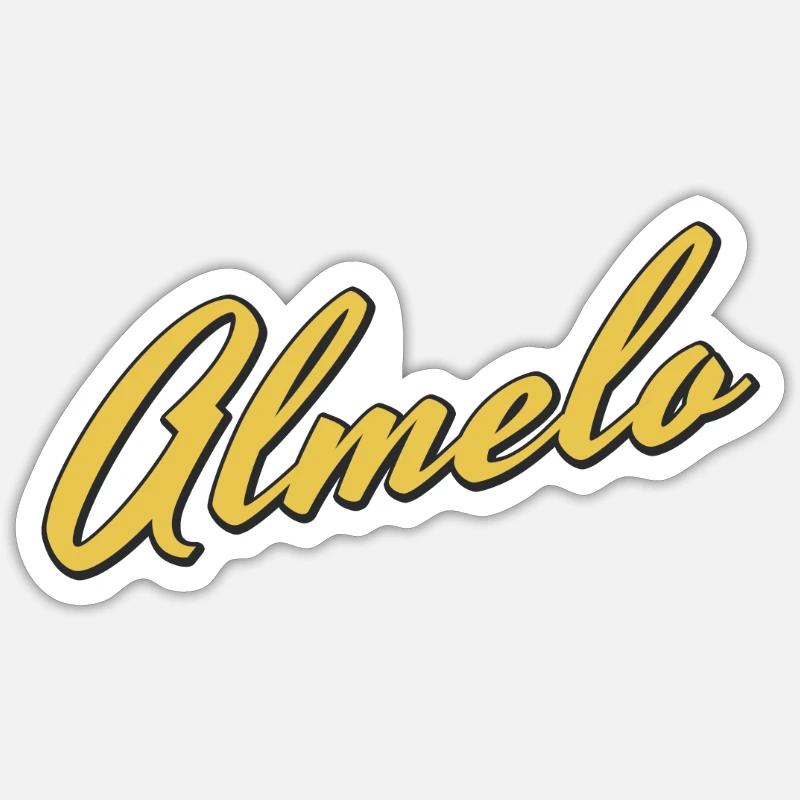 Almelo - Sticker maat S (10 x 10 cm) - mat wit