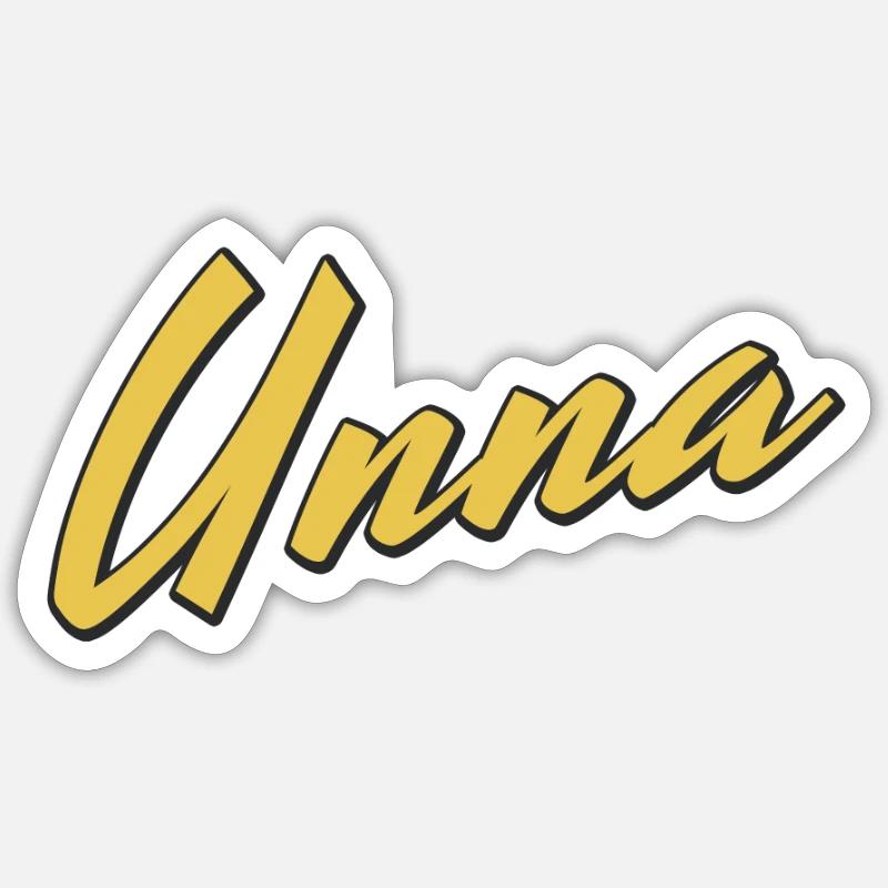 Unna - Sticker Größe S (10 x 10 cm) - Mattweiß