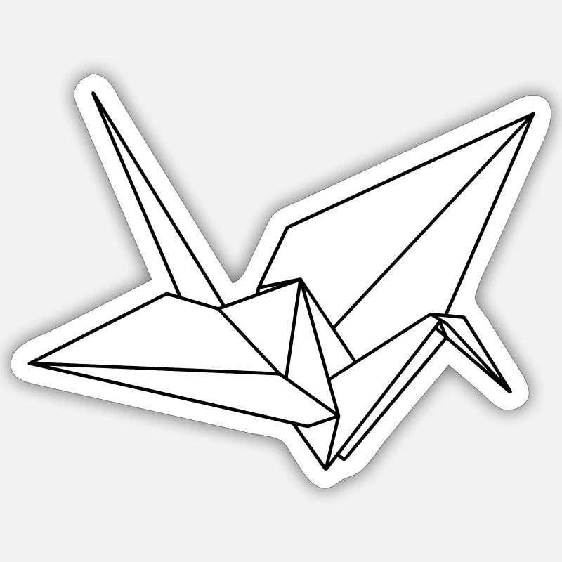 oiseau - Sticker taille S (10 x 10 cm) - blanc mat
