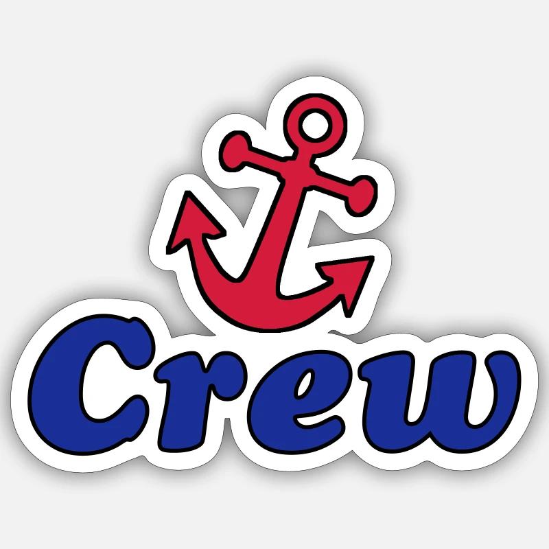 crew_anker - Sticker taille S (10 x 10 cm) - blanc mat