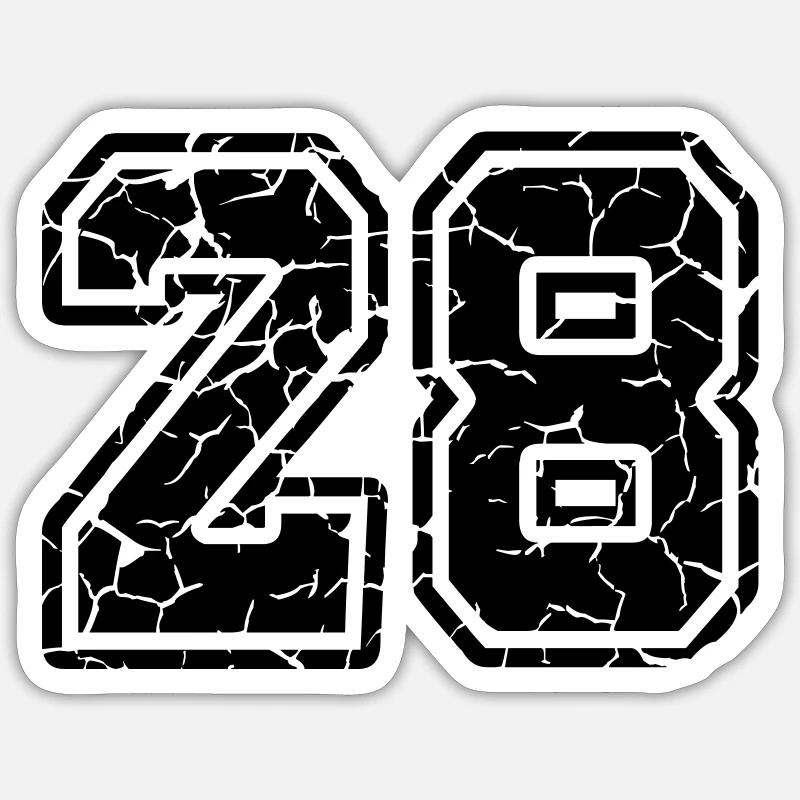 28 - Sticker Größe S (10 x 10 cm) - Mattweiß