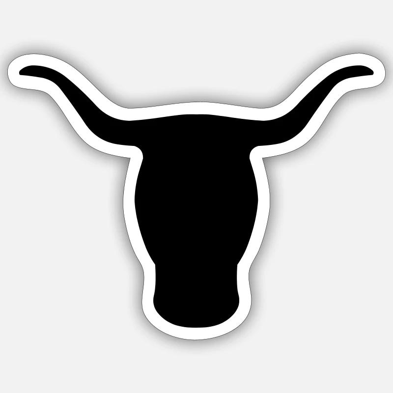 Stierkopf Sticker Größe S (10 x 10 cm)