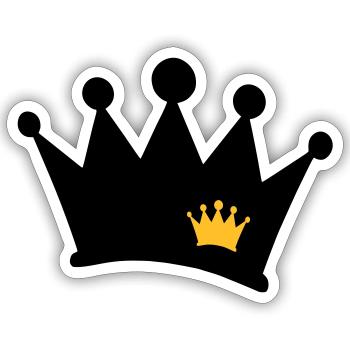crown symbol - Sticker size S (10 x 10 cm) - white matte - Front