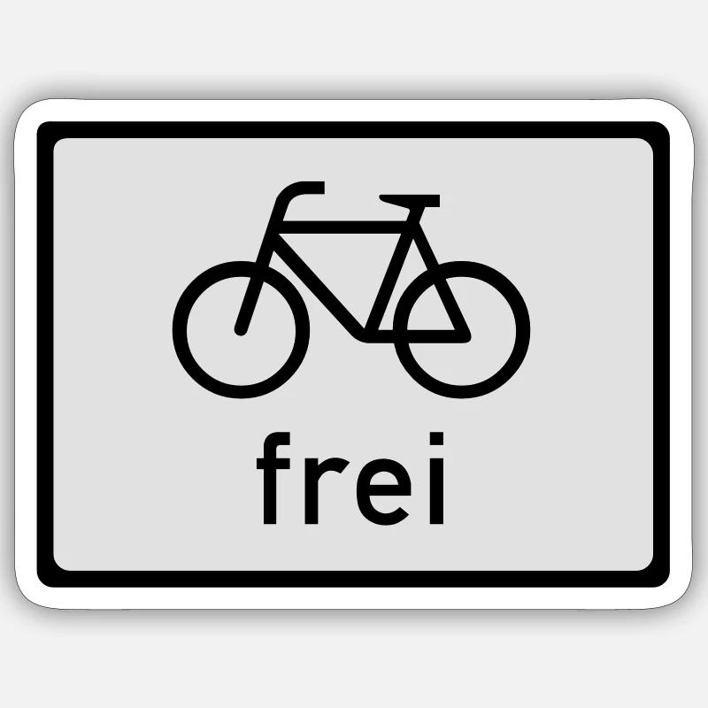 Vélos - Sticker taille S (10 x 10 cm) - blanc mat