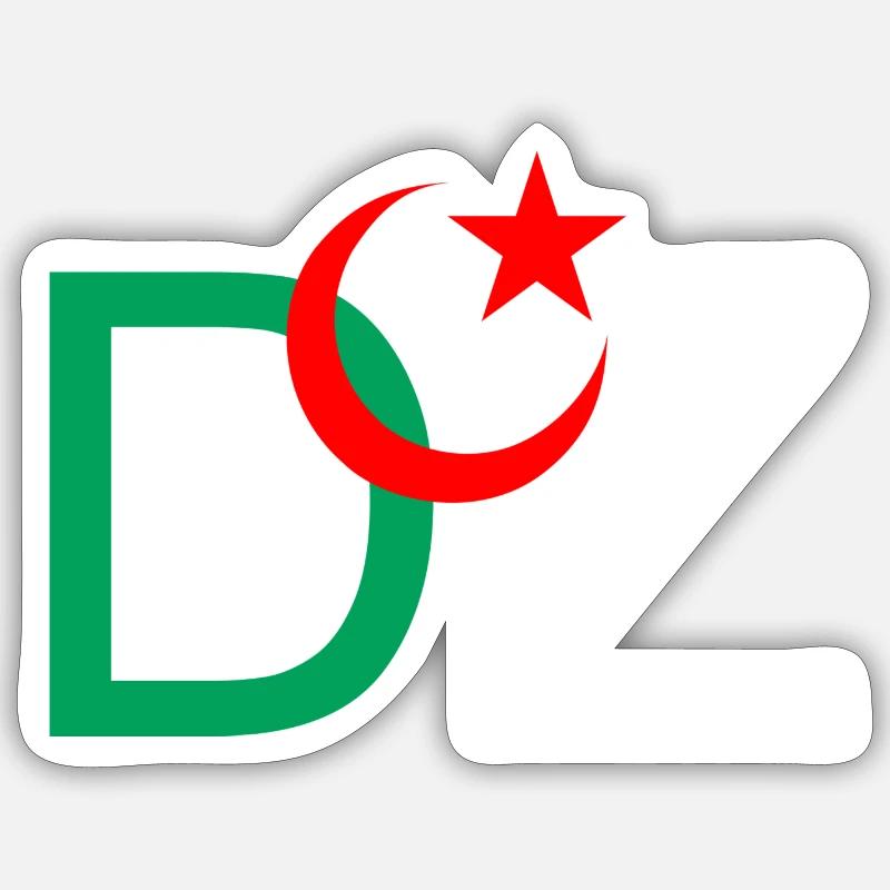 DZ Algeria - Sticker size S (10 x 10 cm) - white matte
