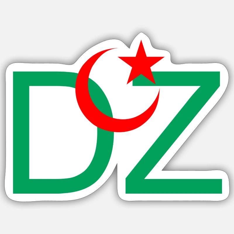 DZ Algeria - Sticker size S (10 x 10 cm) - white matte