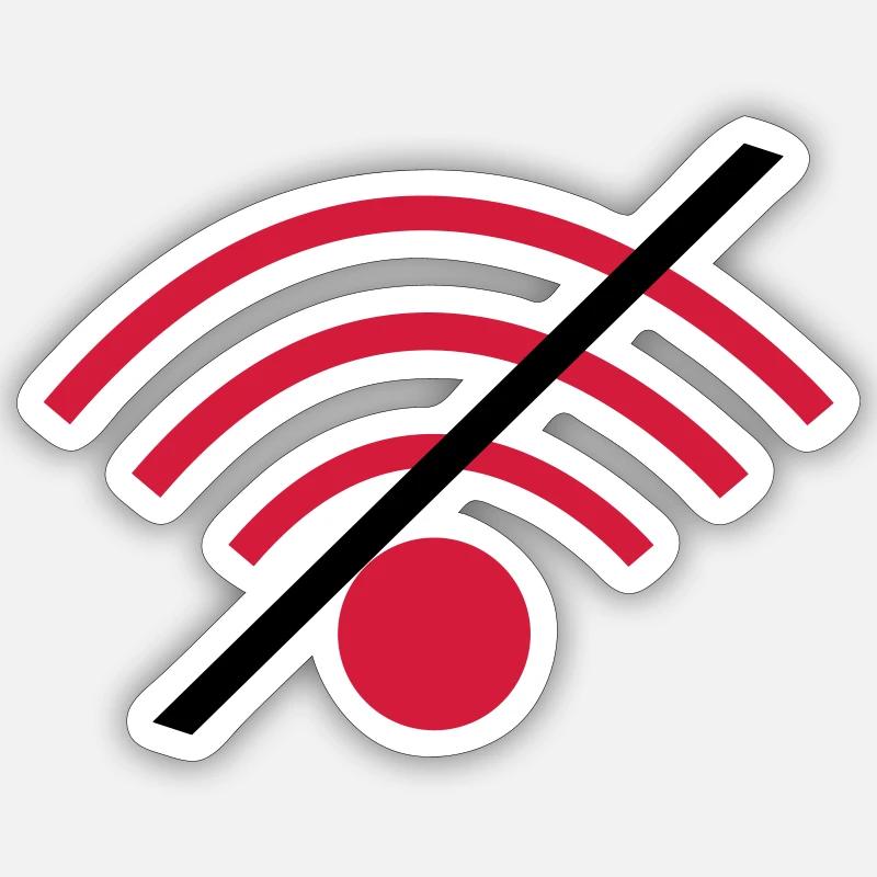 No WLAN - Sticker size S (10 x 10 cm) - white matte