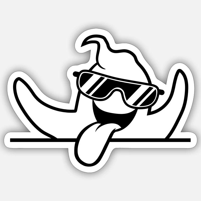 text write space field cool sunglasses grim Sticker size S (10 x 10 cm)