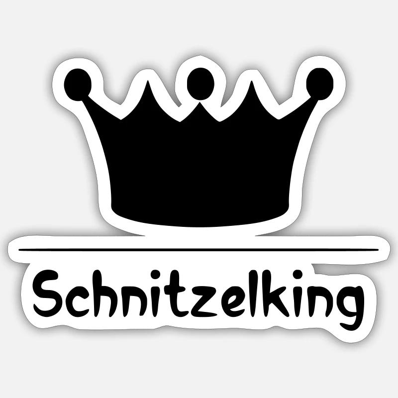 Schnitzelking - Grill Shirt - Sticker size S (10 x 10 cm) - white matte