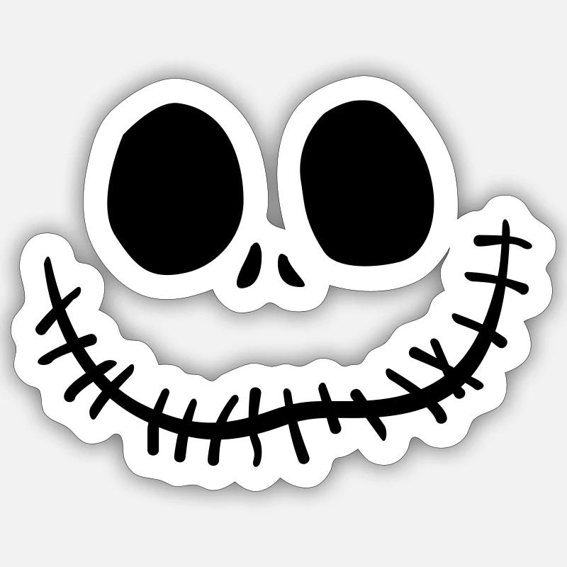 jack o'lantern - Sticker Größe S (10 x 10 cm) - Mattweiß