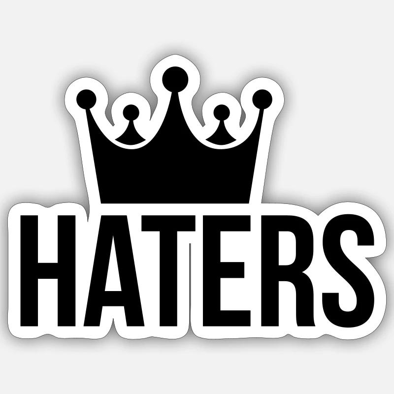 Haters Hater og rap - Sticker size S (10 x 10 cm) - white matte