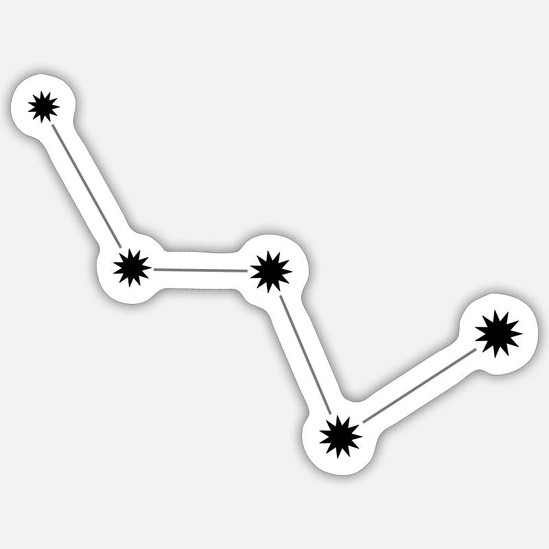 The "Cassiopeia" constellation Sticker size S (10 x 10 cm)