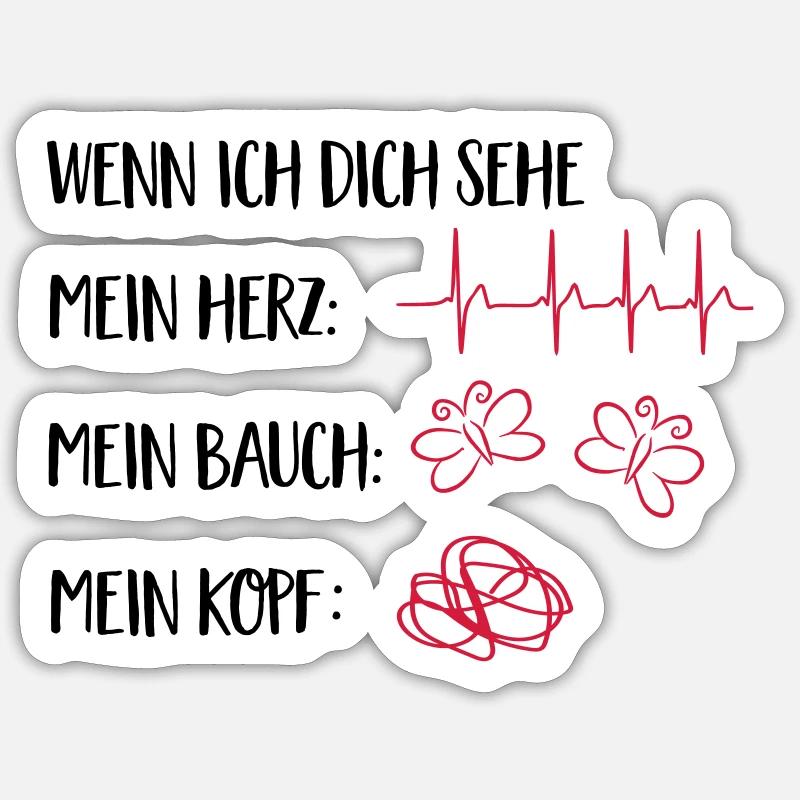 verliebt Sticker Größe S (10 x 10 cm)