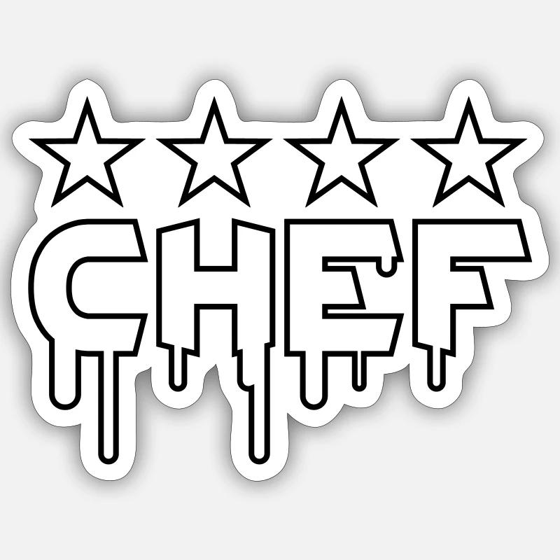 Chef Sticker size S (10 x 10 cm)