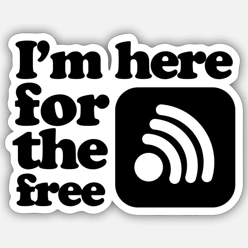 Internet - Sticker taille S (10 x 10 cm) - blanc mat