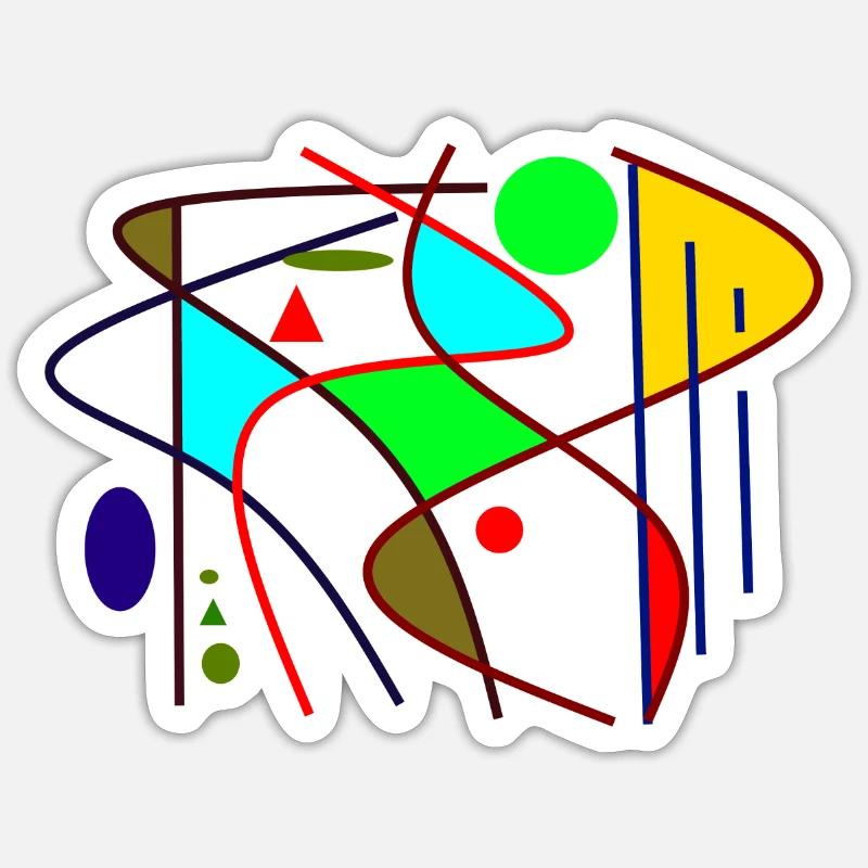 Modern - Sticker Größe S (10 x 10 cm) - Mattweiß