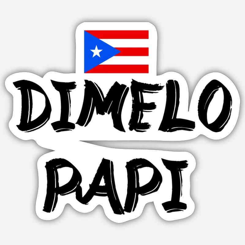 Dimelo Papi Latino - Sticker Größe S (10 x 10 cm) - Mattweiß