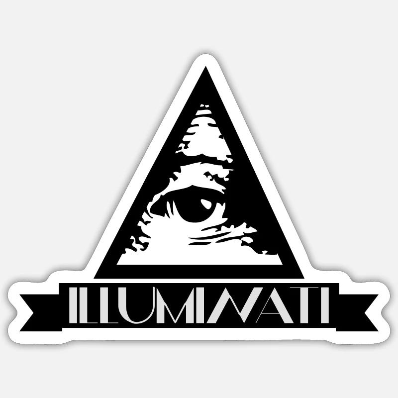 Ilumminati - Sticker size S (10 x 10 cm) - white matte