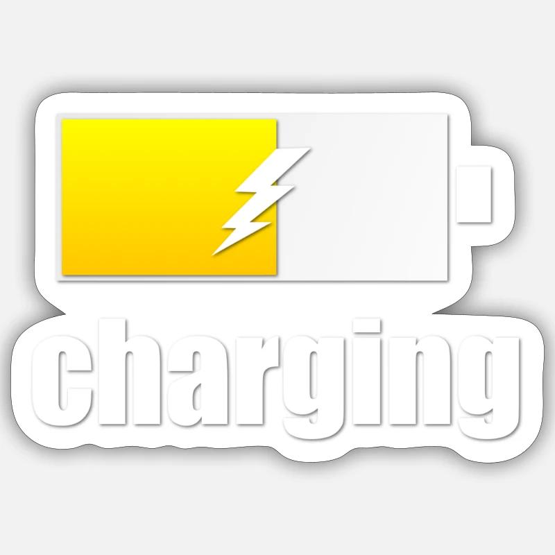 Charging - Charging - Sticker size S (10 x 10 cm) - white matte