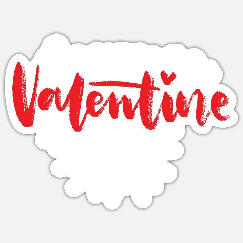Joyeuse Saint Valentin Saint Valentin - Sticker taille S (10 x 10 cm) - blanc mat