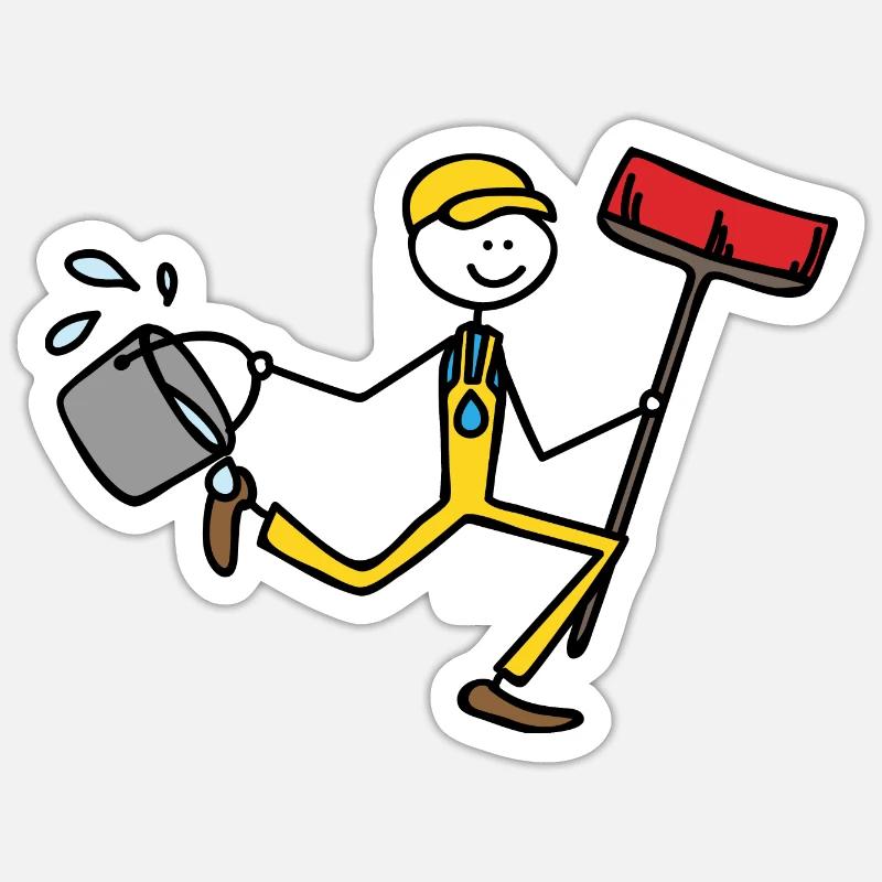 PUTZMANN - Sticker taille S (10 x 10 cm) - blanc mat