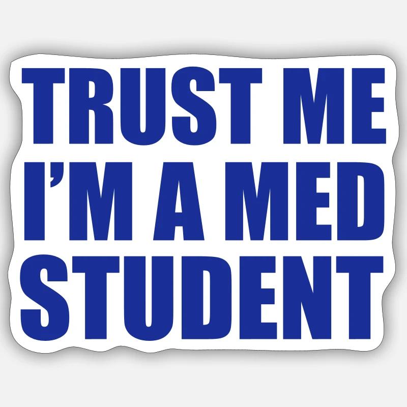 Med Student - Sticker Größe S (10 x 10 cm) - Mattweiß