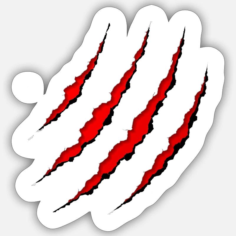 Griffes de loup - Sticker taille S (10 x 10 cm) - blanc mat