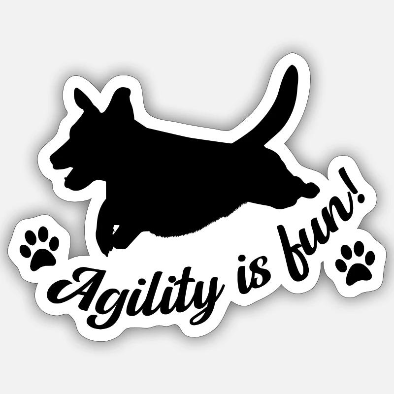 Agility is fun! - Sticker Größe S (10 x 10 cm) - Mattweiß