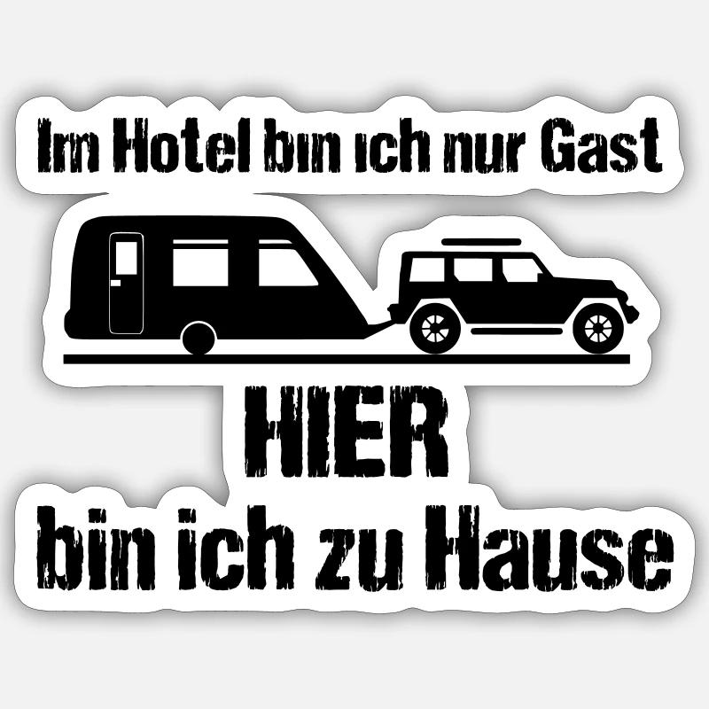 Camping - Sticker Größe S (10 x 10 cm) - Mattweiß