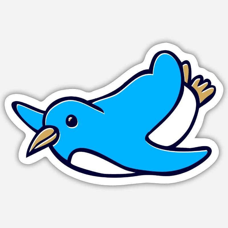 pinguin - Sticker Größe S (10 x 10 cm) - Mattweiß