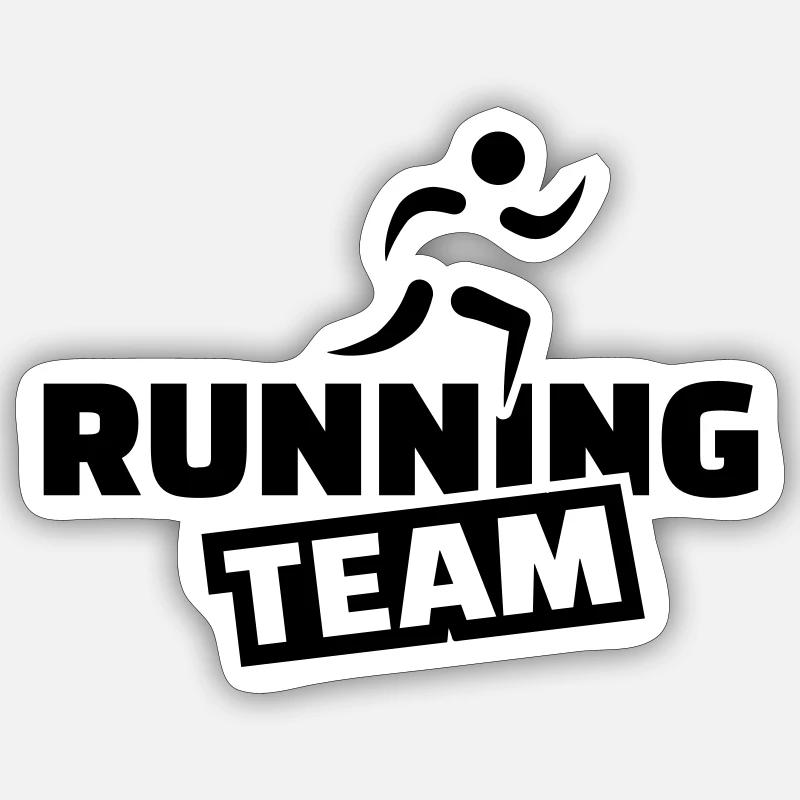 Running Team - Sticker size S (10 x 10 cm) - white matte