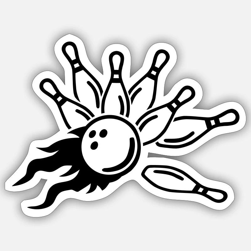 Bowling Sticker size S (10 x 10 cm)