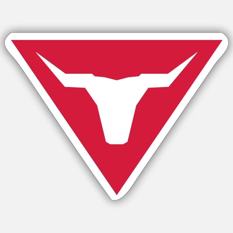 bull head - Sticker size S (10 x 10 cm) - white matte