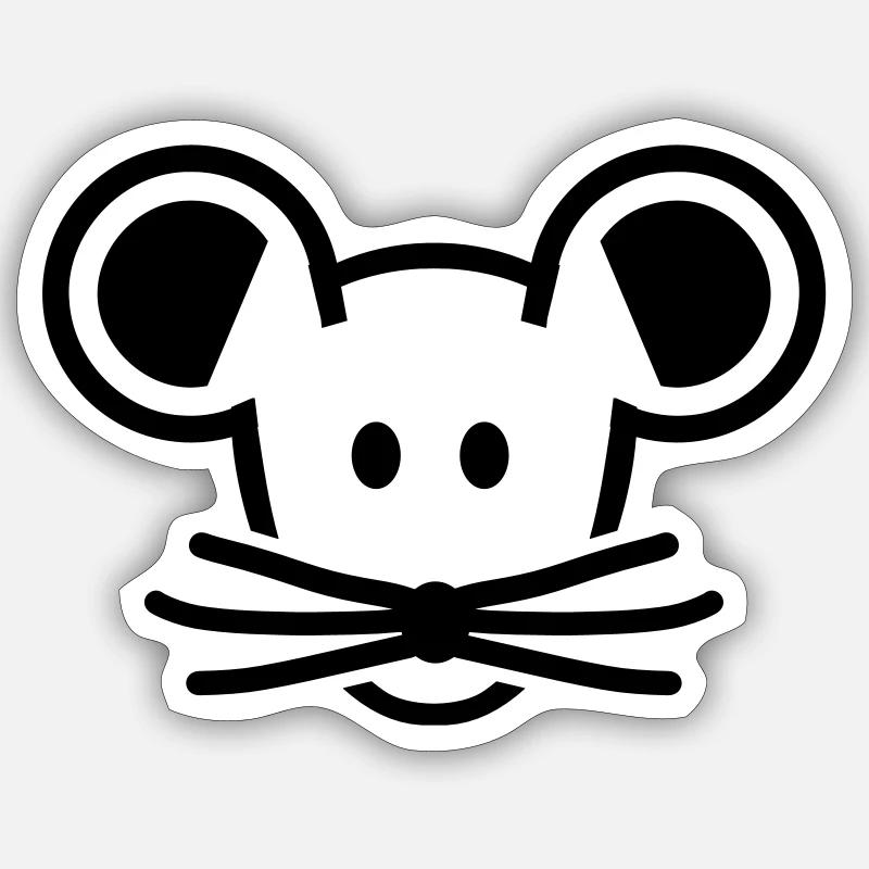 Maus Sticker Größe S (10 x 10 cm)