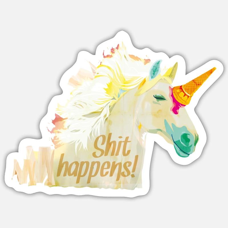 Shit-happens! Sticker Größe S (10 x 10 cm)
