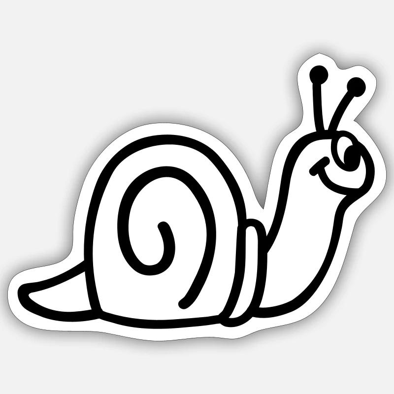 Snail - Sticker size S (10 x 10 cm) - white matte